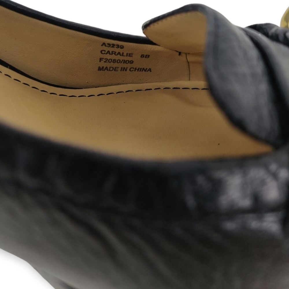 COACH CARALIE BLACK GENUINE LEATHER TASSEL DECOR PLATFORM HEELS PUMPS SHOES 8B - Picture 11 of 13